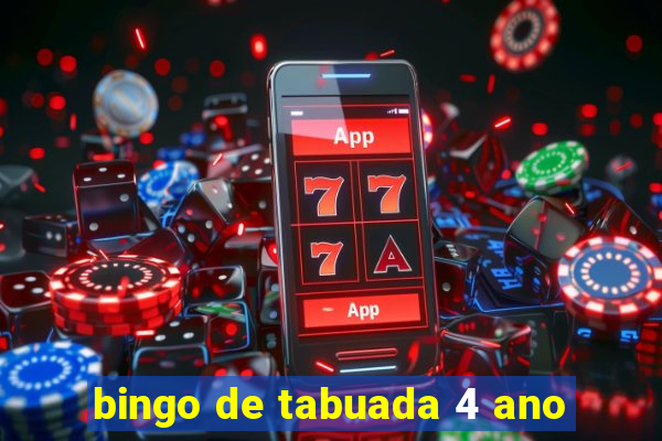 bingo de tabuada 4 ano